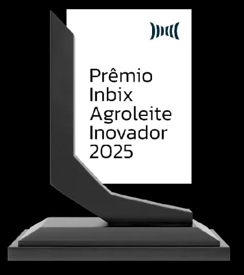 Troféu do Prêmio Inbix Agroleite Inovador 2025