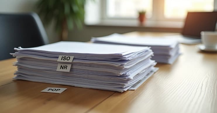 Diferenças práticas entre NRs, ISOs e POPs em empresas médias
